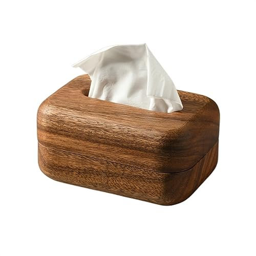 DIANXI Tissue-Box-Halter Walnuss-Brot-Taschentuchbox, Vollholz-Wohnzimmer-Desktop-Papierbox, Massivholz-Serviettenbox, Restaurant-Taschentuchbox Taschentuchspenderbox