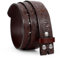 WERFORU Western Leder Gürtelriemen für Männer Frauen Cowboy Western Gürtel ohne Schnalle Herren Western Leder Gürtel für Jeans Hosen Kleider