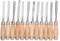 Culnflun Wood Turning Chisels, Wood Grooves Parting Tools Accessories Set, Wood Groove, 12pcs Engraving Chisel for Woodworking Carving