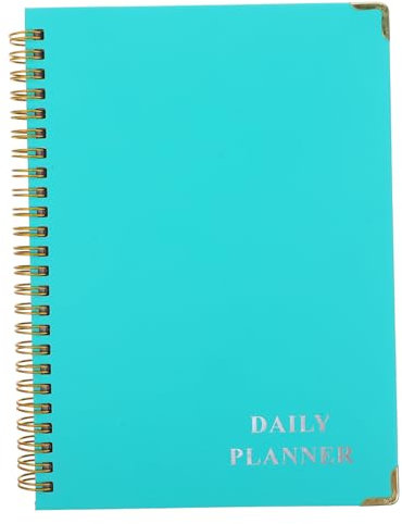 Gadpiparty Haushaltsbuch Farbe farbig liniertes liniertes Tagebuch schmucklos Die Blau Büro süßes Notizbuch Home Notebook Multifunktionsnotizbuch persönliches Notizbuch spiralblock Eisen Grün