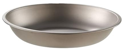 Metal Camping Plates, Titanium Plate, Titanium , Metal Plate, Stackable, Bowl Plate, Portable Tableware, Cookware, Large Round Plate, Outdoor, Camping