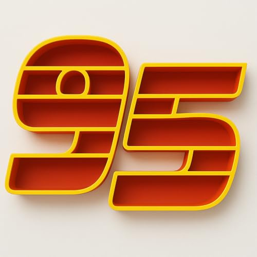 Cars Lightning McQueen 95 Inspired Display Shelf – Diecast Model Car Storage Rack, Wall Mount Holder for Toy Cars & Collectibles