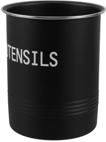 Toyvian Pot à Ustensiles Cuisine en Fer Noir Mat pour Comptoir
