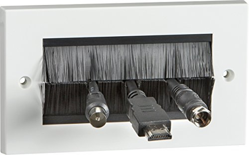 Knightsbridge ML723-4G LETTERBOX STYLE FACEPLATE, 147 x 86MM, IDEAL FOR TIDY CABLE MANAGEMENT