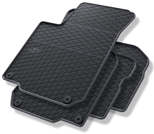 Mossa - Gummifußmatten Auto kompatibel mit VW Volkswagen Golf Hatchback, Cabriolet, Variant (1997-2006) schwarz Gummimatten Gummi Fußmatten