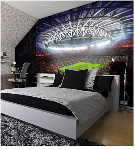 amazingsticker Football Stadium Pitch Sport Wall Mural Photo Wallpaper Kids Game Home Decoration Wall Covering 390x260cm