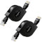 Fasgear Câble Ethernet Cat 6, câble réseau rétractable 10Gbps 1MHz-250MHz RJ45 Connector Works for Modem Router, PC, Laptop, PS2 and More (2 Pcs Black)
