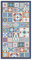 Panorama Tapis Vinyle du Sol Salon - Différentes Tailles - (Style Carreaux Ciments Multi 200x250 cm)