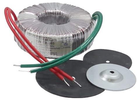 WITTKOWARE Ringkerntransformator, Eingang 230V/50Hz, Ausgang 12V~/max. 8,33A, Leistung 100VA, Maße (ØxH): 92x33mm, mit Befestigungssatz