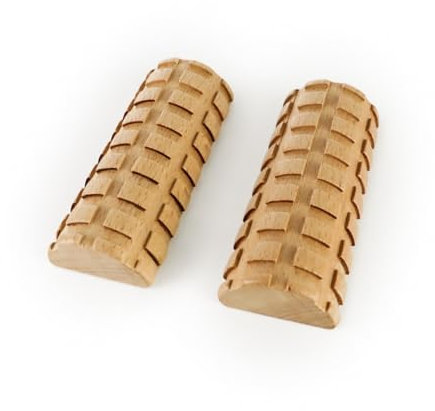 Coppia di cilindri anticellulitici per legno, coppia di cilindri, in legno di pino, progettati da legoterapia Estetica Spagna