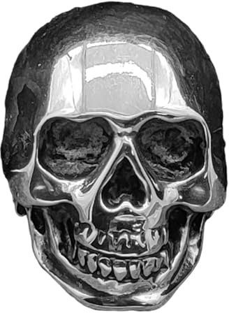 Kiss of Leather Ring Fingerring Totenkopf aus Edelstahl, Gr. 55-76 (71)