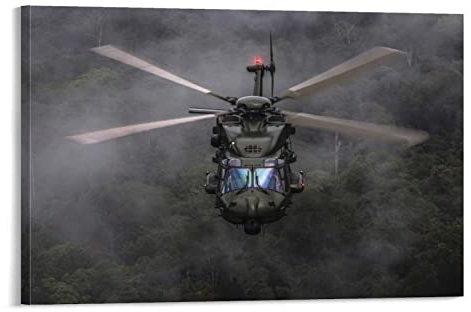Nato Industrial NH90 Hubschrauber-Poster, dekoratives Gemälde, Leinwand, Wandkunst, Wohnzimmer, Poster, Schlafzimmer, Gemälde, 20 x 30 cm