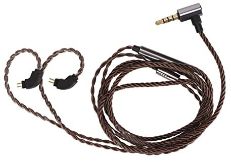 ASHATA Replacement Audio Headphone Cable Cord,Earphone Cable with Mic for Weston 1964 UE3X UE18 W4R UM3X es5 TFZ0,Upgrade Earpiece Cable for Revonext QT2 QT3