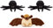 Zappi Co Kinder Kuschelweiches Plüschtier - Perfekte kuschelige Spielgefährten für Kinder Geburtstage und besondere Anlässe(12-15cm) (x2 Spinnen + 1 Fledermaus)
