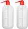 stonylab Chemische Waschflasche, 2-Pack Labor Sealed Cylindrical Plastic Safety Lab Reagent Squeeze Wash Bottle, Probenversiegelung Flüssigkeiten Lagerung Container mit Schmalem Mout, 1000ml/2 Flasche