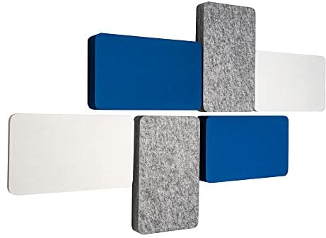 FENNEXT® Schallabsorber Wand Paneele [6 Stk.] für spürbar reduzierte Geräusche I Modernes Akustikbild u.a. als Schallakustik Decke I Unbedenkliche Akustikpaneele hergestellt in der EU I 3D Panels