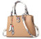 ADITAM Handtaschen für Frauen Neue Umhängetasche Exquisite Damen-Top-Griff-Taschen PU-Leder Designer-Umhängetasche mit Streifen und Anhängern Double The Comfort