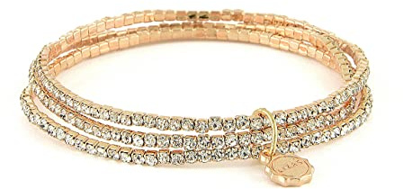 Lizas Armband HANSON crystal dreireihig Zugarmband1mit Glitzersteinen 18mm