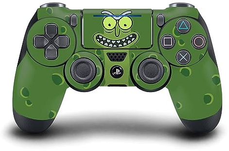 Head Case Designs Calcomanía de vinilo con licencia oficial de Rick And Morty Pickle Rick Graphics para juegos compatible con Sony PlayStation 4 PS4 DualShock 4 Controller