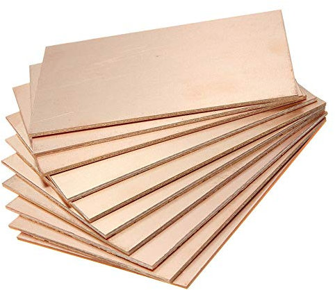 Juego de 5 Paneles de Fibra de Vidrio de 15 cm con Placa de Cobre y Revestimiento de Cobre.