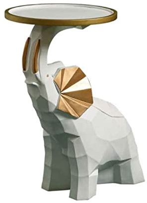 BinOxy Moderne Skulptur Großes Boden-Elefanten-Ornament Wohnzimmer Couchtisch TV-Schrank Seitentablett Heimdekoration Skulpturen Deko (Color : A)