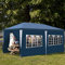 Fiqops Pavillon 3x6m Wasserdicht Stabil Partyzelt Hochwertiges PE Plane Festzelt UV-Resistent Gartenzelt 100g/m² Bierzelt mit 6 Seitenteilen Blau