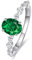 Yaresul Oval Ringe Frauen Damen Ringe Silber 925 Kreierter Smaragd Ringe Verlobungsring damen Hochzeit Versprechen Ring Größe 60(19.1)