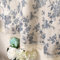 Moslovstar 1 Stück Vintage-Orchideen-Vorhang, Baumwollleinen, halbtransparent, Sichtschutz, Fensterbehandlung, Stangentasche, Bauernhausvorhang mit Spitzensaum, 140 x 160 cm
