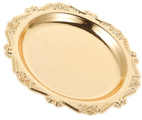 Elegantes Eisentablett Gold für Cupcakes und Sandwiches Zuhause | Klassischer Stil, Robust und Bruchsicher, für Feste und Hausgebrauch, Passend zu Süßen und Herzhaften Speisen