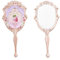 Flower Knows Rokoko-Handspiegel, Vintage-Handspiegel, ausgefallener und hübscher Prinzessinnen-Spiegel mit langem Griff, Geschenk für Mädchen und Frauen (Wisteria Purple)