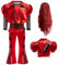DGMYFY Descendant 4 The Rise of Red Tochter der Herzkönigin mit Jacke und Perücke Descendant Kostüm Karneval Geburtstagsfeier Bühnenshow Familienfeier Halloween Cosplay Kostüm