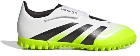 adidas Predator Club Hook and Loop Turf Football Boots Kids, FTWR White/core Black/Lucid Lemon, 3 UK Child