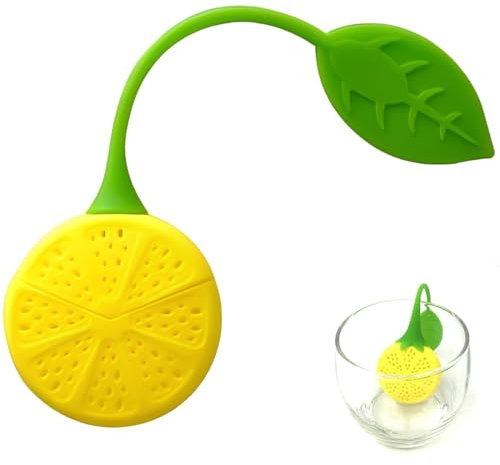 GXGM 1 Pièces Silicone citron infuseur thé, boule a the,filtre à thé, Filtre à Thé Durable et Sans Odeur pour Tasses pour Thé en Vrac, Épices