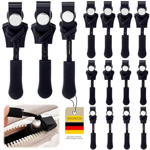 Reisverschluss-reparaturset,15Pcs Reißverschluss-zipper Schieber Ersatz,Abnehmbare Reißverschluss Zipper Pull Fixer Reißverschluss Reparatur Set für Universal Reißverschluss,Kleidung,Bettzug, Gepäck