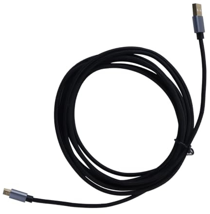 Hoite Cable de extensión USB 2.0 a USB mini, cable de carga trenzado de nailon USB mini B, compatible con reproductor MP3, cámara, receptor GPS, micrófono, 3 metros
