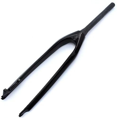 Gerenecic Bike Suspension Fork, Dh Federgabelforks 26 27 5 29 Inch Rigid Fork Mountain Bike Tapered Tube Carbon Fiber 9X100Mm Qr