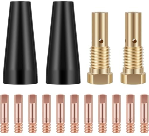 Osmond Weld 261308 15Pcs MIG Welding Kit 0.8/0.9mm Replacement Brass Welding Tips Welder Accessories 306-Compatible