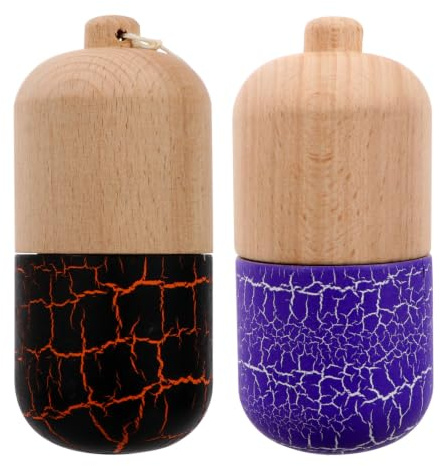 KESYOO Kendama Pädagogisches Holzspielzeug, 2-teiliges Set aus Holztabletten zum Fangen, Hand-Auge-Koordinationsspielzeug, zufällige Farben für Spiele, zufällige Farbe