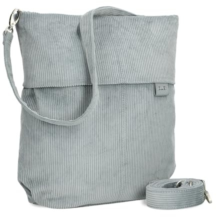 Zwei Damen Handtasche Mademoiselle.M M12 Umhängetasche 7 Liter Crossbody Bag, Schultertasche in DIN-A4-Größe, Schlüsselring, Geheimfach, inkl. extra kurzen, abnehmbaren Schultergurt