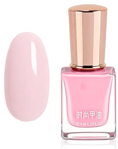 Pink Nail Polish - Manicurist Quick Dry Nail Varnish, Sheer Milky Translucent Glossy Breathable, Long Lasting 60 Seconds No UV Needed DIY Art for Women Girls