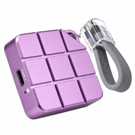 TICFOX Disco Duro Externo portátil de 1 TB, Disco Duro SSD Interno (Morado) | Disco duro M.2 2230 PCIe NVMe SSD, USB-C 3.2 con hasta 1000 MB/s, pequeño, bonito SSD de aluminio