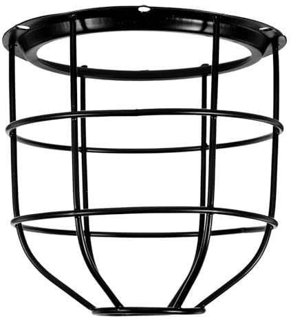 CHICAMPERA Protective Wire Mesh Signal Light Cage Guard Explosion-Proof Lamp Cover 5.71 Inch Iron Bulb Protector for Workshop and Industrial Use