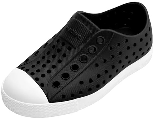 Native Shoes Unisex-Child Jefferson Water Shoe, Jiffy Black/Shell White, 3 UK