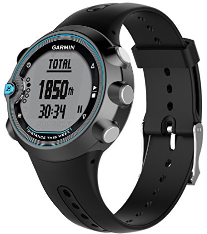LOKEKE for Garmin Swim Watch Smart Watch Replacement Band Replacement Silicone Wrist Band Strap For Garmin Swim Watch(Black)