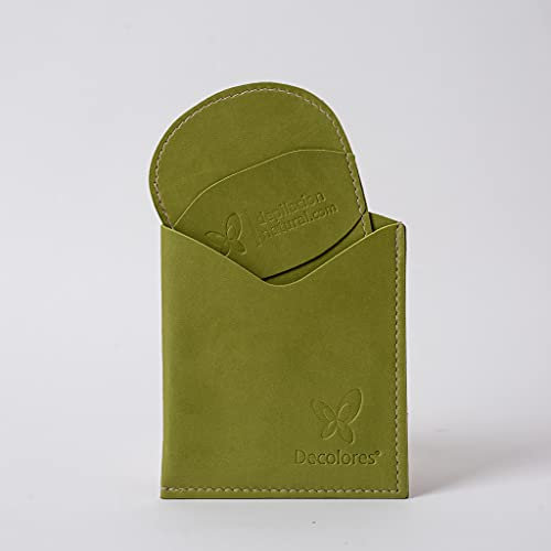 Decolores - Guante Depilatorio Corporal - Depilación Natural de Silicio - Estuche y 10 Láminas de Silicio - Depiladora sin Dolor y Natural - Piel Suave y Perfecta - Vegano - Color Verde