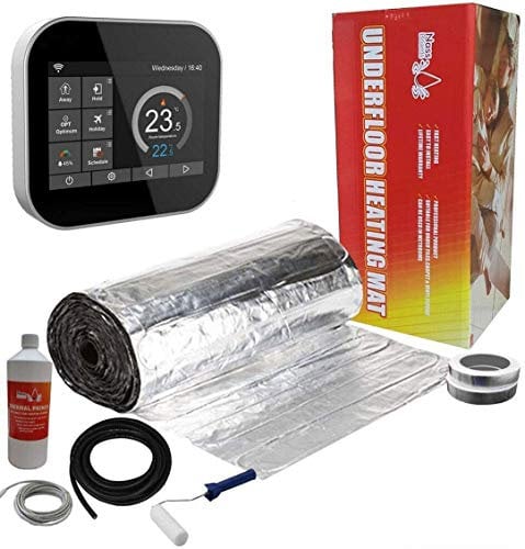 Electric Underfloor Heating kit 150w - 12m² - Black Smart WiFi Thermostat
