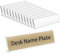 NIUBEE 12 Pack Acrylic 2x8 Name Plates for Desks,Horizontal Slant Back 2x8 Sign Holder for Table Display,Plastic Name License Plate Holder for Office Classroom Teacher Kids Woman Man,Blank