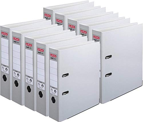 Herlitz Ordner maX.file protect A4, 8 cm breit (10er Pack | grau)