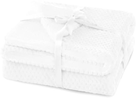 AmeliaHome Kuscheldecke 170x210 cm zarte Steppung Sherpa Lammfelloptik Wohndecke Shleepy Weiß