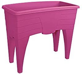 Serinova Jardinera Crecimiento huerto, Jardinera Alta, 76 cm Largo, Capacidad 60 LTS, Jardinera con Patas, macetero con Patas, huerto Urbano (Cherry)